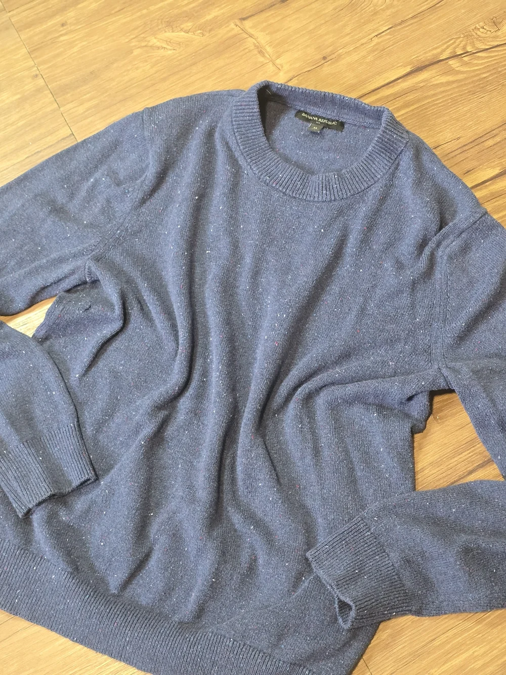 Banana Republic Men's Classic Cotton Blend Crewneck Sweater - Navy Blue Size M